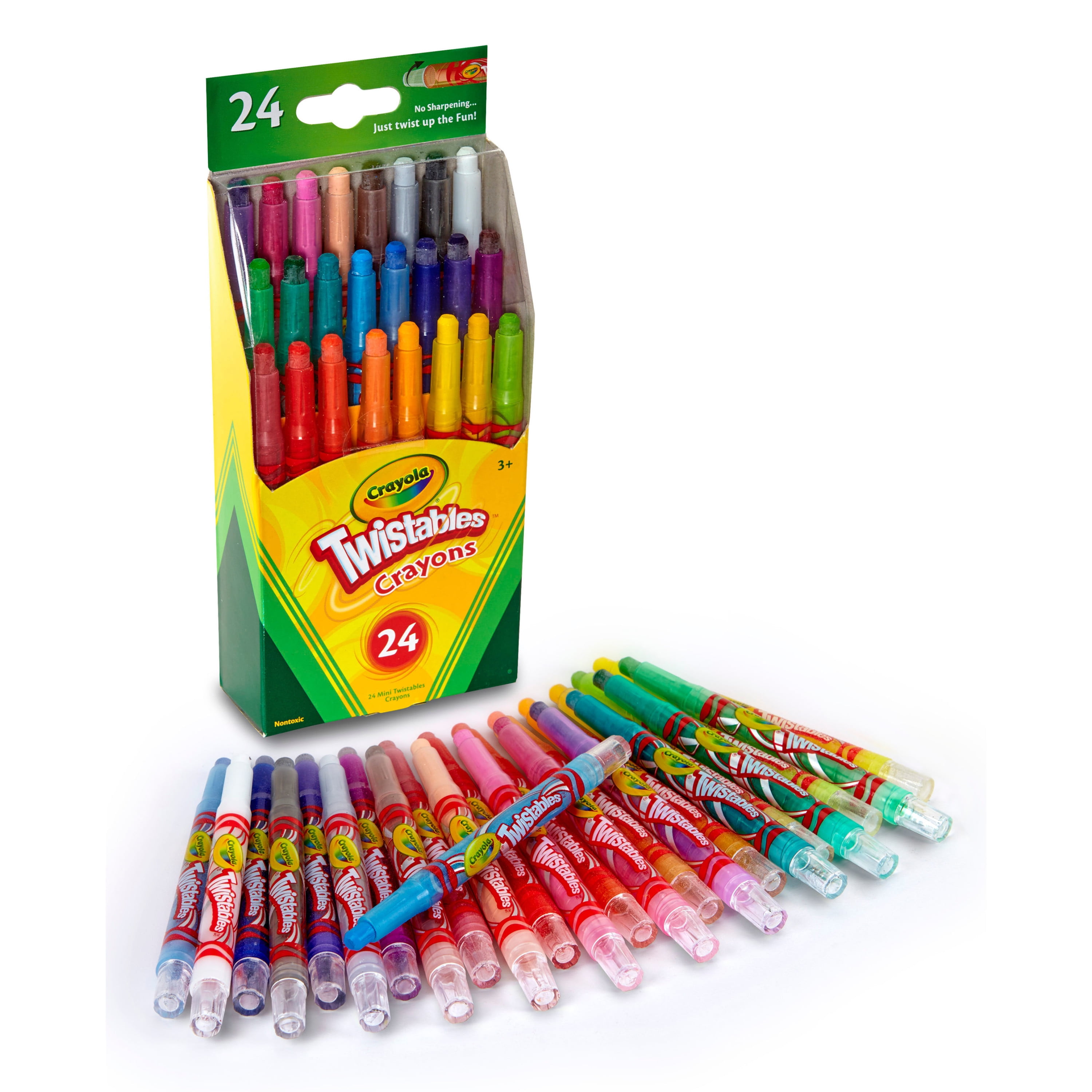 Crayola Twistables Mini Crayon Set, 24 Ct, Back to School Supplies,  Multi-Color