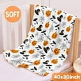 thumbnail image 2 of Personalized Halloween Blanket Custom Name with Pumpkin Fleece Throws Blanket Gift for Girls Boys Kids Soft Flannel Blankets for All Season Bed Sofa-60"x80", 2 of 6