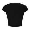 thumbnail image 3 of Lindreshi Crop Tops for Women Clearance Women's Summer V-Neck Short Sleeve Umbilical Tank, 3 of 5