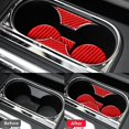 thumbnail image 3 of Carbon Fiber Central Control Cup Holder Panel Cover Trim(red), 3 of 4