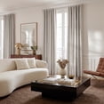 thumbnail image 4 of NICETOWN 100% Blackout Linen Textured Curtains, 52" x 84", 2 Panel Set, Thermal Insulated Room Darkening Window Drapes for Bedroom and Living Room, Beige, 4 of 9