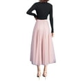 thumbnail image 6 of Michellecmm  Women's Solid Color Long Skirts Layered Tulle Elastic Waist Skirts, 6 of 9