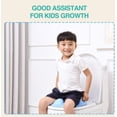 thumbnail image 6 of Potty Training Seat for Toddlers Toilet Seat Kids Potty Trainer Seats with Soft Cushion Handles for Round Oval Toilets Double Anti-Slip Design and Splash Guard for Boys and Girls - Blue, 6 of 6