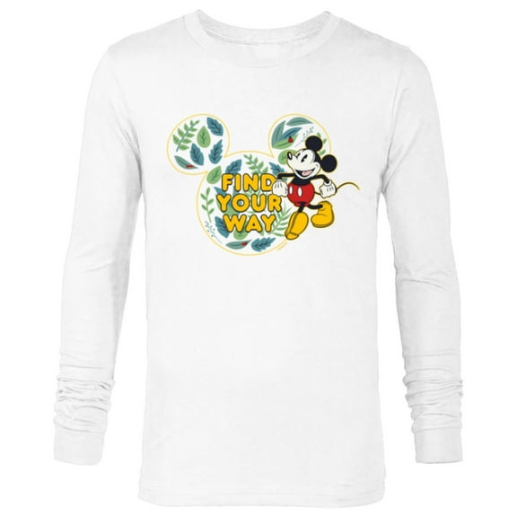 Disney Mickey Mouse Find Your Way Botanical Garden Spring - Long Sleeve T-Shirt for Men - Customized-White