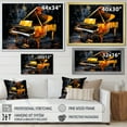 thumbnail image 4 of Designart "Jazzed Keys Of The Black Piano" Music Floater Framed Canvas Art Print, 4 of 5