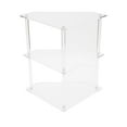 thumbnail image 1 of 3 Layer Acrylic Corner Table, Acrylic Corner Side Table Sufficient Storage  for Living Room, 1 of 7