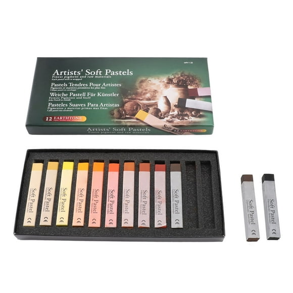 12 Pcs Pastels Doux pour Artistes Carrés Art Dessin Peinture Graffiti Croquis Pigment Ensemble Pastel pour Maison École Bureau