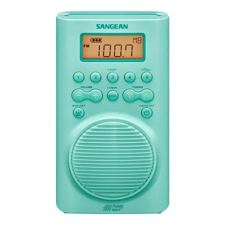 Sangean FM/AM Weather Alert Waterproof Shower Radio,