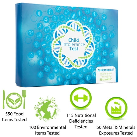 5Strands | Affordable Allergy & Intolerance Deluxe Child Test | Home Environmental & Food Intolerance Kit | Tests for Over 750 Sensitivities & Allergens | Hair Analysis | Results in 1-2