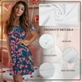 thumbnail image 5 of Yuyamidu Flower Nightgowns for Women Short Sleeve House Dress Button Down Casual Nightshirt Print Nightdress, 5 of 6