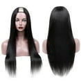 thumbnail image 3 of U Part Wig Human Hair Wigs Body Wave for Black Women,100% Brazilian Remy Hair Gluless Full Head Clip in Wig U Shape Wig 150% Density Natural Black, 3 of 7