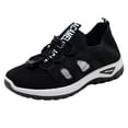 thumbnail image 5 of Orthopedic Walking Shoes for Women Breathable Mesh Slip on Wide Shoes Arch Support Lightweight Antislip Casual Sneakers Black Size 8.5, 5 of 5