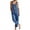 Blue, variant on Women Denim Jumpsuit y2k Women Solid Color Sleeveless High Waist Romper Pants Jeans Bib Overalls with Pockets Streetwear