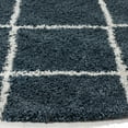 thumbnail image 3 of SAFAVIEH Hudson Amias Plush Geometric Shag Area Rug, Slate Blue/Ivory, 5' x 5' Round, 3 of 8