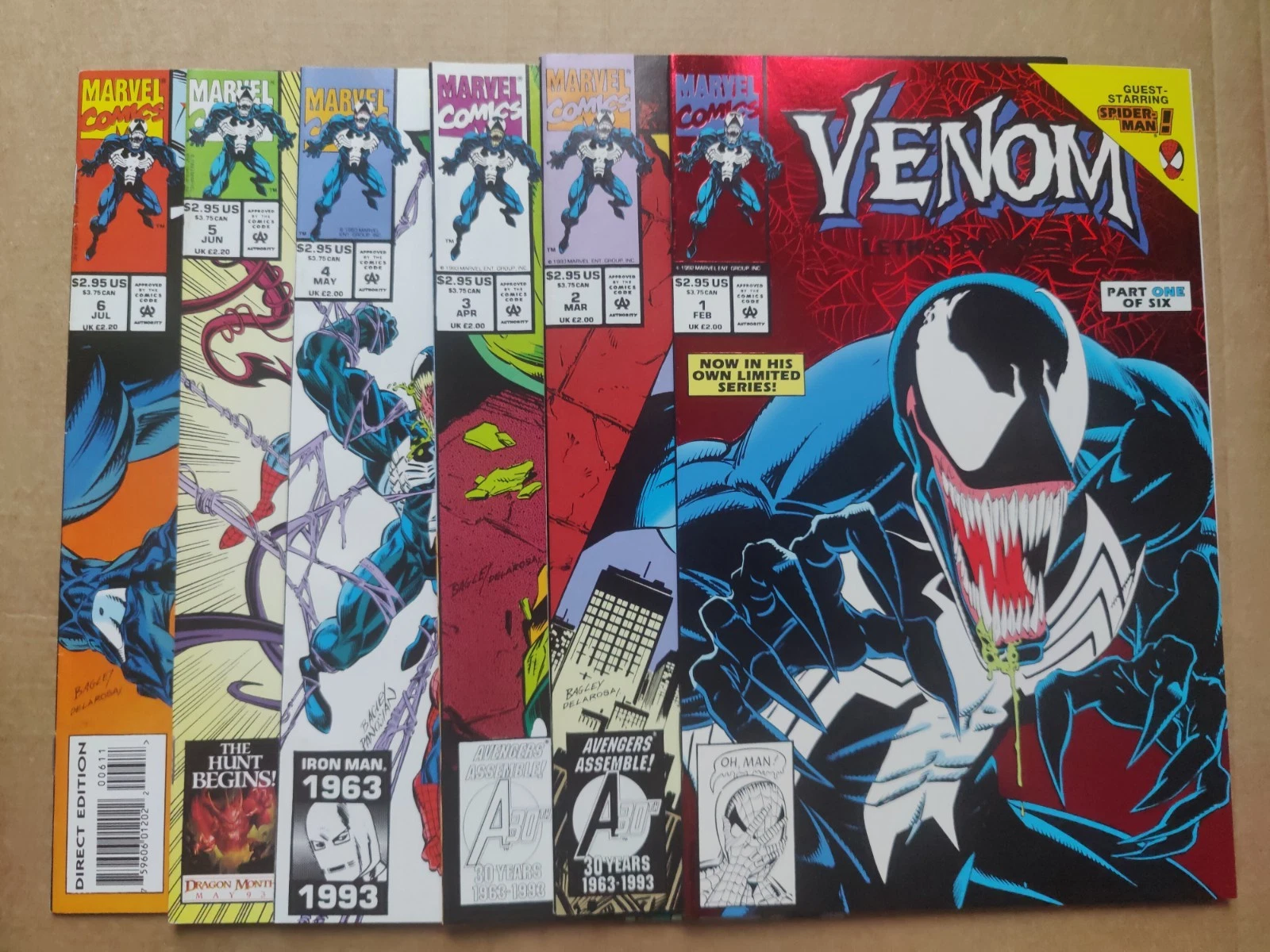 Venom: Lethal Protector #1 - 6 SET 1993 Marvel NM 1st solo series featuring Venom
