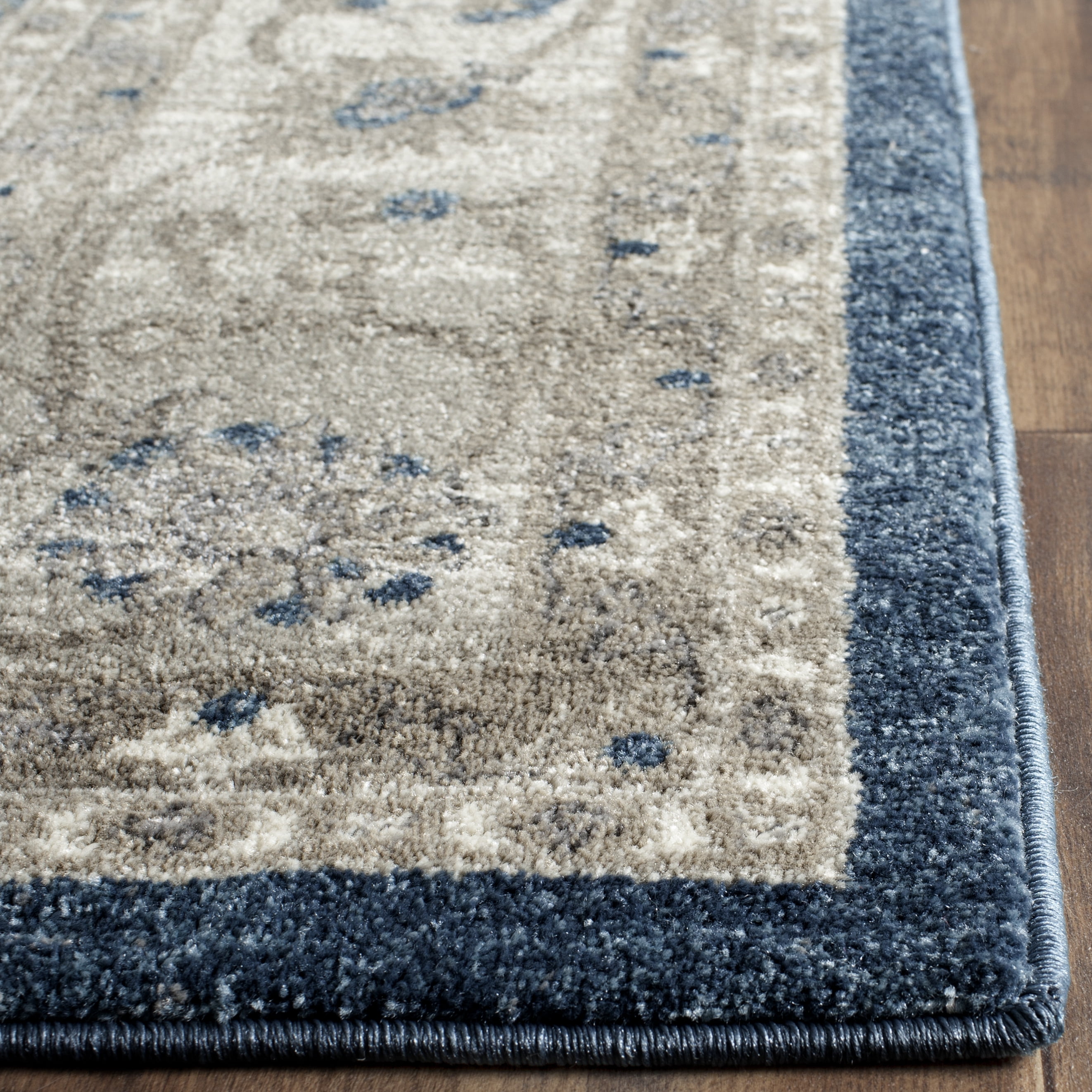 SAFAVIEH Sofia Jerrod Floral Bordered Area Rug, Blue/Beige, 11' x 15'