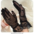 thumbnail image 4 of YooGuoGuo Women's Short Lace Half Finger Lace Sunscreen Gloves Open Finger Etiquette Wedding Decoration Gloves, 4 of 7