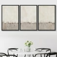 thumbnail image 3 of PixonSign Framed Canvas Print Wall Art Set Gray Pastel Watercolor Color Field Abstract Shapes Illustrations Modern Art Bohemian Nordic Relax/Calm - 16"x24"x3 Black, 3 of 5