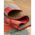 thumbnail image 4 of Unique Loom Outdoor Modern Collection Area Rug - Tamarindo (3' 1" Round Multi/Burgundy), 4 of 7