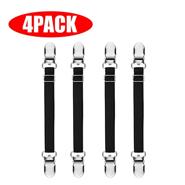 Bed Sheet Fasteners, 4 Pack Bed Sheet Holder Straps Adjustable Easy to