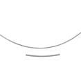 thumbnail image 1 of Collier Rond Oméga Mince en Or Blanc 14k à Motif 18 Po, 1 of 3