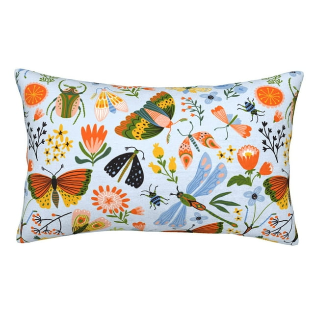Balery Insects and Flowers Funda de Cojín Estampada, Regalos para Mujeres, Regalos de Amor para Ella, Regalos para Novia o Esposa, Funda de Almohada-20"x30"