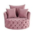 ACME Zunyas Accent Chair with Swivel in Pink Velvet
