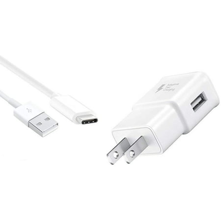 Adaptive Fast Charger Compatible with Samsung Galaxy A03s, Quick QC Fast Wall Charger Adapter Block with USB Type C Cable Kit - White