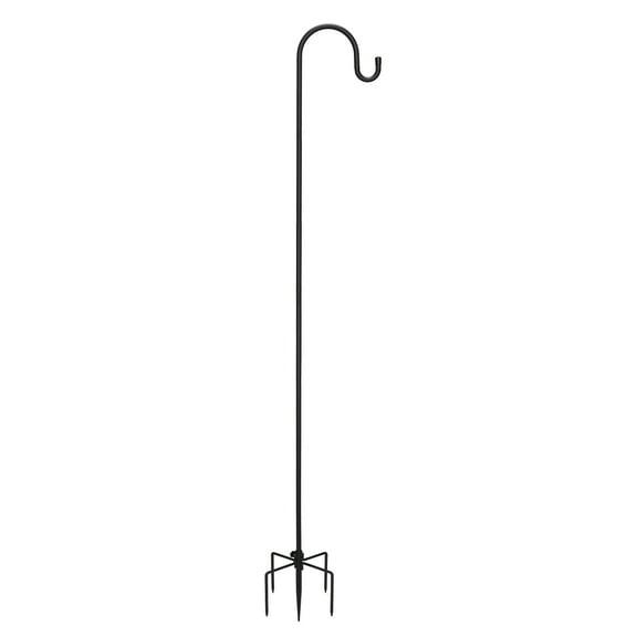 Kingsyard Adjustable Shepherd Hooks for Outdoor, Heavy Duty Bird Feeder Pole with 5 Prong Base, Garden Plant Hanger, Weddings Decor, Solar Light Lanterns, 92 inch