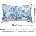thumbnail image 4 of Christmas Pillow Covers 12x20 Set of 2 Decorations Blue White Snowflakes Throw Pillow Covers Decorative Vintage Winter Pillow Case Farmhouse Rustic Pillowcases Cozy Soft for Sofa Bed Chair Home Decor, 4 of 4