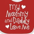 thumbnail image 4 of Inktastic Mommy and Daddy Love Me Valentine Boys or Girls Baby Bib, 4 of 4