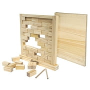 Franklin Sports Giant Wood Block Tumbling Game - Brick Blocks Wooden Tower Game for Kids and Adults - Fun Indoor + Outdoor Party Game - Great Toy for Kids