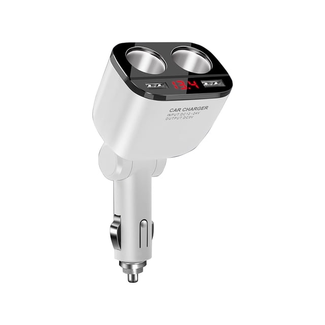 Lksixu Car Accessories Car Phone Charger Fast Charger One Tow Two Car Power Hole USB Charging Port Car Charger Suitable for Charging All Electronic Devices Universal Car Interior Accessory