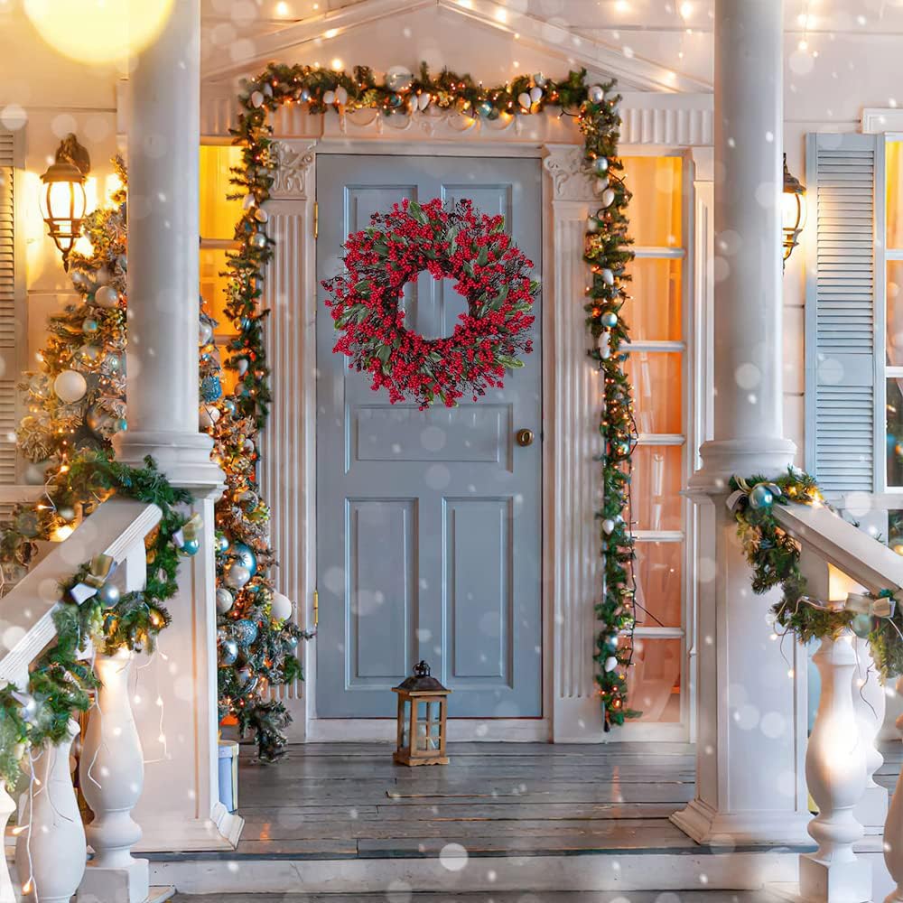 Myecovie 19-Inch Red Berry Christmas Wreath photo 4