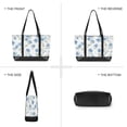 thumbnail image 6 of FORMRS Canvas Laptop Tote Bag for Women with 15.6" Computer Compartments Shoulder Handbag, Forget Me Not, 6 of 7