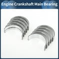 thumbnail image 6 of Unique Bargains Main Bearing Set No.2102002591 for Hyundai I10 2007-2013 Engine Crankshaft Main Bearing Metal Silver Tone 10 Pcs, 6 of 7
