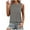 Gray, variant on Solid Tank Top Women Sleeveless Crewneck Casual Muscle Shirts Summer Loose Cut Out Tank Tops