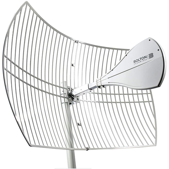 Bolton Technical Long Ranger Antenna | Upgraded Parabolic - Up to 20 Miles Range | All Cell Bands: 5G, 4G, LTE | WiFi 2.4/5 GHz WiFi 6 | High Gain Cellular/WiFi Antenna up to  28 dB | All Carriers