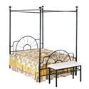 - Acme Sunburst Queen Canopy Bed, Rail Not Included, Sandy Black