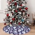 thumbnail image 5 of Rateoe Skull flower crystal Print Christmas Tree Skirt 30" for Xmas Holiday New Year Party Circle Tree Mat Ornaments Decoration, 5 of 7