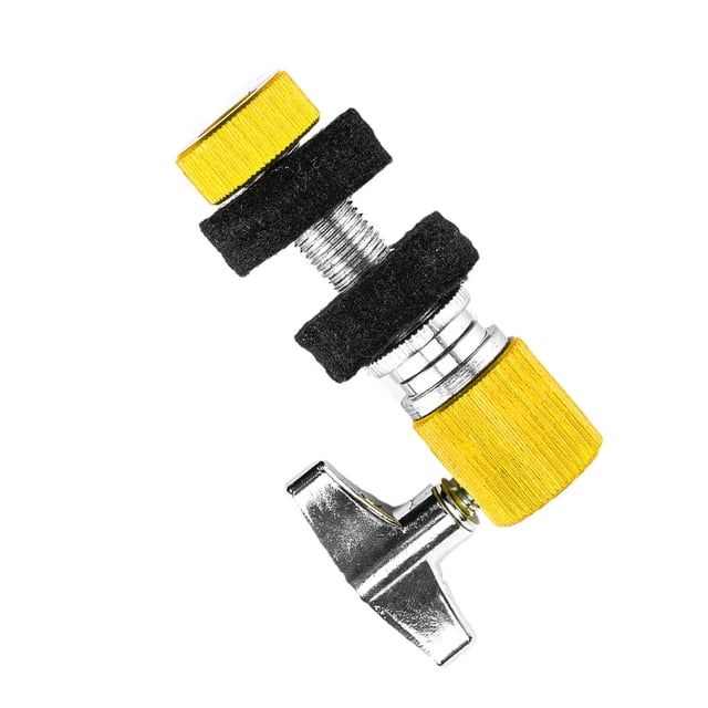 Kenally Juego de tambores metálicos Hi-Hat Embragues Reemplazo Autoblocante Desmontable Instrumento de percusión modificado Parte Componente Artesanía Amarillo Kenally TO010611-02B