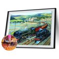 thumbnail image 2 of Cuadros Decorativos Taladro redondo completo diamante pintura tren mosaico Rhinestone dibujo (B1967) Likrtyny embutido en tela, 2 of 6