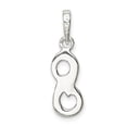 thumbnail image 4 of FJC Finejewelers Sterling Silver Initial S Pendant Necklace - Chain Included, 4 of 4