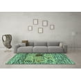 thumbnail image 3 of Ahgly Company Indoor Rectangle Oriental Turquoise Blue Modern Area Rugs, 4' x 6', 3 of 4