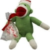 Sock Monkey With Candy Canes - Green