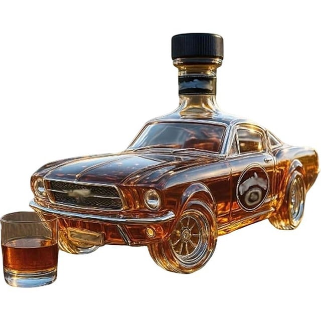 Decantador de Vino con Forma de Coche | Dispensador de Licor con Temática Automovilística | Diseño Único para Conocedores, Coleccionistas y Entusiastas | Pieza Escultórica para Espacios Modernos | Re