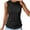 Black, variant on High Neck Tank Tops for Women Undershirt Ribbed Sleeveless Basic Summer Tank Tops for Women Summer Going Out Undershirt Outfits Dark Gray XXL