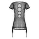 thumbnail image 4 of VISgogo Vestido de verano transparente para mujer, color sólido, manga corta, ahuecado, vestido de playa VISgogo moda, 4 of 10