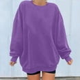 thumbnail image 2 of Pejock Womens Oversized Crewneck Long Sleeve Casual Loose Pullover Tops Teen Girl Fall Fleece Sweatshirts Lightweight Solid Color Fit Pullover Sweatshirt Casual Outfits 2023 Y2K Fall Clothes, 2 of 6
