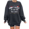 thumbnail image 1 of Gibobby Sudaderas de Navidad para mujer holgado informal de manga larga con cuello redondo de tamaño para mujer(Gris oscuro,XG), 1 of 5